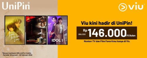 VIU Kini Hadir di UniPin, Nonton Drama Favorit Jadi Lebih Mudah! Subscribe Sekarang & Nikmati Diskon 60%!